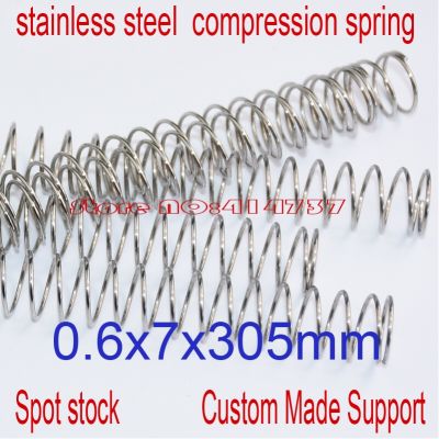 5pcs 0.6x7x305mm stainless steel spot spring 0.6mm wire hammer spring Y type compression spring pressure spring OD 7mm