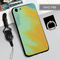 คลุมทั้งหมดเคสโทรศัพท์เคสสำหรับ VIVO แบบนุ่ม Y65ฝามีที่ถือวงแหวนโทรศัพท์2022ป้องกันการตกป้องกันรอยขีดข่วนและเชือก