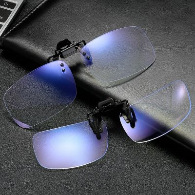 Anti Blue Light Glasses Women Men Clip on Eyeglasses Clear Computer Phone Blue ray Eyewear Fashion Clip Flip up Glasses