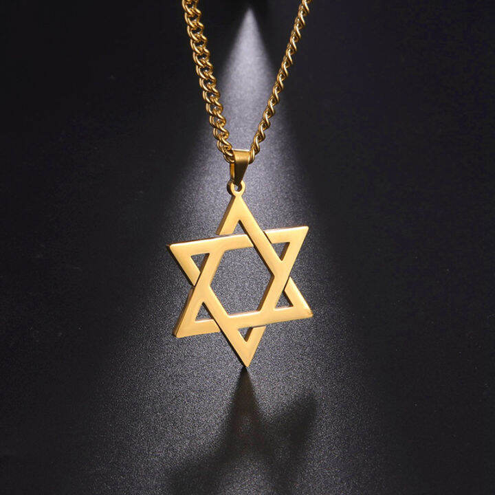 【ZNBY】Unift Star of David Necklace Pentagon Vintage Jewelry Magen David ...