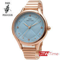 Paris Polo Club นาฬิกาข้อมือผู้หญิง สายสแตนเลส รุ่น PPC-220523L