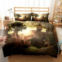 World Dinosaurs Children Duvet Cover Set EU Single Double King US Twin Full Queen Size Bed Linen Set