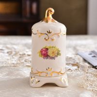 (Gold Seller) European Style Creative Ceramic Toothpick Holder Cotton Swab Dispenser Storage Box For Bar Hotel Household Table Decoration