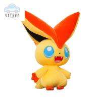 OXTRWZ 20ซม. Tepig victini ของเล่นนุ่ม หมอนนุ่ม ตกแต่งบ้าน ของเล่นเด็ก Victini ของเล่นยัดไส้ ของเล่นตุ๊กตา deerling มาพร้อมกับตุ๊กตา เบาะรองนอน