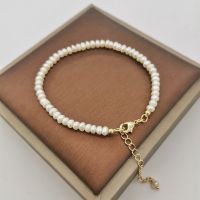 【YF】✙  4mm Freshwater 14K Gold Filled Adjustable Delicate Beaded Boho Bangles Pulsera