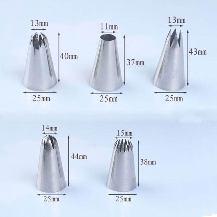 5pcs-large-metal-cake-cream-decoration-tips-set-pastry-tools-stainless-steel-piping-icing-nozzle-cupcake-head-dessert-decorators