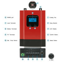 MPPT เครื่องควบคุมพลังงานแสงอาทิตย์ 60A MPPT Charge Controller 12 V/24 V/36 V/48 V Max อินพุตแบตเตอรี่ Charge Regulator