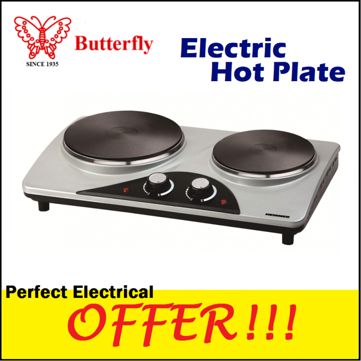 [OEM] Butterfly 2 Burner Electric Double Burner Hot Plate BHP1621 Lazada