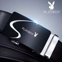 High-end Playboy Genuine Mens Belt Mens Automatic Buckle Belt Belt Mens Social Business Students Korean Version All-Match