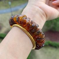 Gelang Amber 21G 34G สำหรับของขวัญสำหรับทุกเพศลูกปัดดิบแท้ขนาดใหญ่ผิดปกติ100% หินธรรมชาติแท้ผู้หญิงผู้ชายขายส่ง