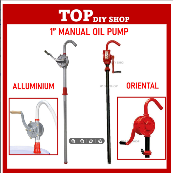 Oriental & Faris Oil Pump 1 Heavy Duty Hand Rotary Aluminium Manual Oil
