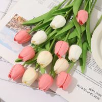 【DT】 hot  5pc 33cm Tulips Simulated flowers Fake Plants Wedding Birthday Party Decor For Home 2023 Valentines Day Artificial Flowers