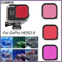 CUWRYG ภาพถ่ายชุดฟิลเตอร์ตัวป้องกันโพลาไรซ์สีแดงสีชมพูสีม่วงเลนส์กล้องถ่ายรูปกรองแสงเลนส์สี