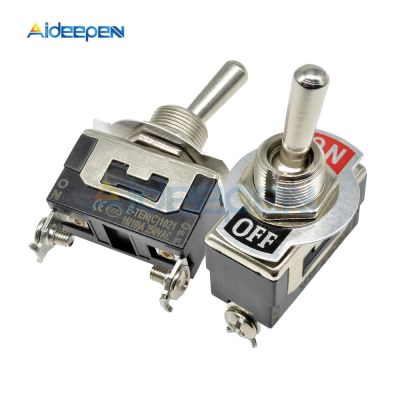 E-TEN(C) 1021 Mini Auto Toggle Switch Black 2Pin On-Off Switch Copper Contactor 10000 Times Lifespan 250V 16A 29x14.7MM