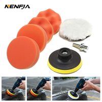 Car Polishing Disc 3inch 7Pcs/Set Self-Adhesive Buffing Waxing Sponge Wool Wheel Polishing Pad For Car Polisher Drill Adapter