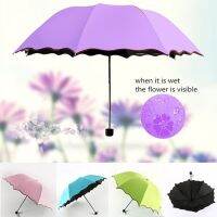 【CW】 Fashion Umbrella Windproof Sunscreen Magic Flower Dome Ultraviolet proof Parasol Sun Rain Folding Umbrellas