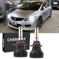 2Pc Bright 9006 HB4ไฟหน้าLEDหลอดไฟหน้า6000KสำหรับHonda Civic FD 2005-2011