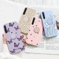 [HOT P] เคส Huawei P30 Pro Lite กรอบหลังซิลิโคนนิ่มรูปผีเสื้อที่วางแหวนแม่เหล็กสำหรับ Huawei P30Pro P30Lite เคสกันกระแทกมือถือ