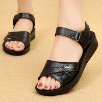 ขายดีที่สุด ioztt2023 - /✜ Mother Old Female Sandals Soft Sole Shoes Leather Beach Size 35-41 ks59