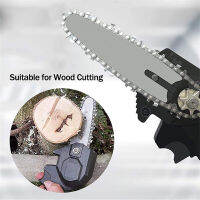 Universal 4นิ้ว6นิ้วแบบพกพาไฟฟ้าในครัวเรือน Chainsaw ขนาดเล็กชาร์จ Strong Power Chainsaw Branch Pruning Machine Smooth Outdoor Gardening Tool เครื่องตัดพืชพร้อมแผ่นกั้นปรับได้มีประสิทธิภาพทนทาน Universal Woodworking Power Tool