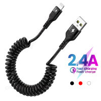 ฤดูใบไม้ผลิ3A อย่างรวดเร็วชาร์จสาย USB สำหรับ 14 13 12 11 Pro Max XS XR X หดข้อมูลลวดสายไฟ111เมตรศัพท์สายเคเบิลข้อมูล