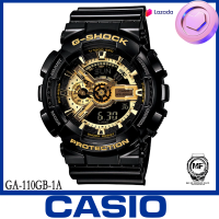 ญี่ปุ่น CASIO คาสิโอ G-SHOCK รุ่นพิเศษ นาฬิกา GA-110GB-1A -ดำทอง นาฬิกาผู้ชาย การเคลื่อนไหวทางอิเล็กทรอนิกส์ ประกันศูนย์CMG