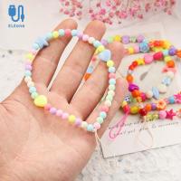 ELEONE สายรัดข้อมือทำมือสีสันเคสโทรศัพท์มือถือรูปดาวสายคล้องป้องกันการสูญหายสายคล้องสายคล้องโทรศัพท์มือถือโทรศัพท์มือถือลูกปัดสายโทรศัพท์โซ่