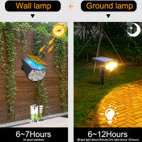 2-in-1 LED Solar Powered Landscape Spotlights IP65 Waterproof Wall Lamp Auto ONOFF Decorative Light For Outdoor Garden Pathway