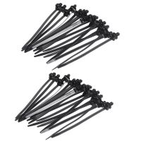 Nylon Push Mount Car Dome Cable Zip Tie  162Mm Length  40 Pcs  Black