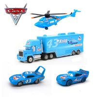 Disney Pixar Cars 2 Diecasts Car Model Lightning McQueen King Uncle Helicopter Dinosaur Oil Set Educational Oyuncak Toys For Boy