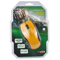 MD-TECH USB Optical Mouse (MD-64) Yellow/Black