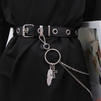 【hot sale】 ✚▦ B55 New womens belt jeans all-match simple retro punk style cross metal waist chain with skirt belt