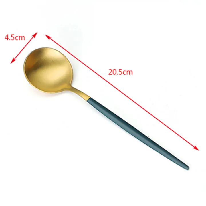 AMWE Tea Spoon Large Rice Serving Spoons Long Handle Ice Cream For