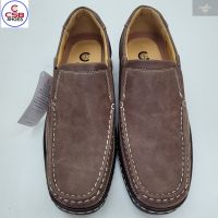 รองเท้าหนังกลับแบบสวม หุ้มส้น CSB รุ่น CM300 สีน้ำตาล SIZE 40-44