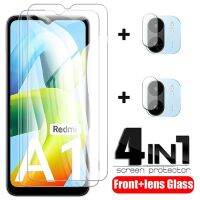 4IN1 Tempered Glass For Xiaomi Redmi A1 Camera Lens Protective Film for Redmi A 1 A1 A1 Plus Screen Protector Glass