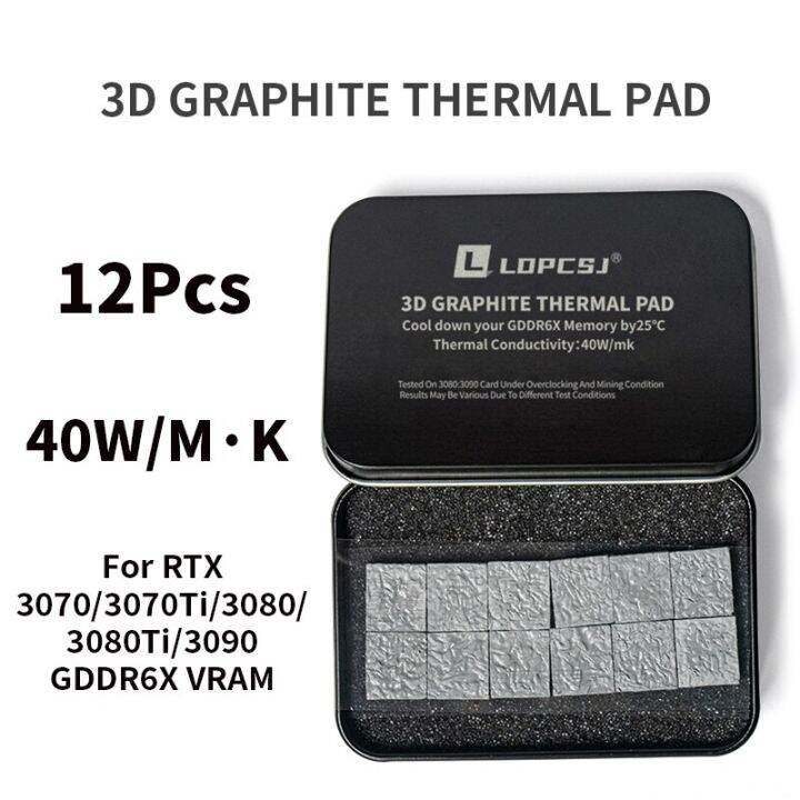 LDPCSJ 3D Graphite Thermal Conductive Pad 40W/MK RTX 3070 3080Ti 3090