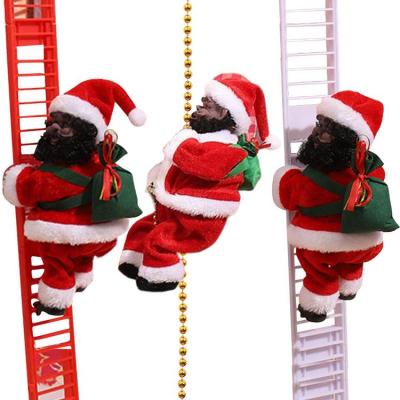 Super Climbing Santa Christmas Super Climbing Santa Holiday Decor with Music Plush Doll Toy Christmas Ornament Holiday Party Home Door Wall Decoration present