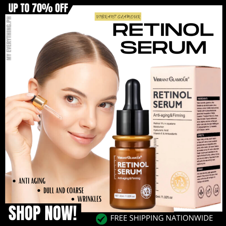 NEW!! Vibrant Glamour Retinol Serum Improve The Facial Fine Lines ...