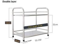 TPA ชั้นวางของ ชั้นวาง 2 ชั้น ชั้นวางคร่อมไมโครเวฟ ขนาด สูง 52กว้าง 55 ลึก 35cm วัสดุทำจาก สแตนเลส 201