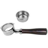 54Mm Bottomless Portafilter - Fits Breville Barista Express Pro Press ,1 X Filter Basket. (Wood)