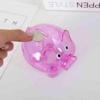 Unique Saving Pot Vivid Expression Money Saving Box Transparent Storing Cute Piggy Bank Kids Saving Pot Desktop Ornament