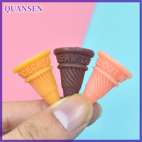 QUANSEN 5ชิ้นจำลองฐานโคนไอศกรีมบ้านตุ๊กตาโมเดลอาหารขนาดเล็กอุปกรณ์ตกแต่งแบบทำมือของเล่นจำลอง