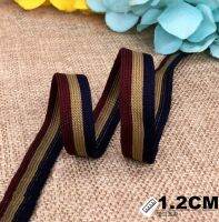 Hot sale 1/2"12mm Printed Stripe Elastic Grosgrain Ribbon DIY handmade Sewing Clothing Decorative belt printed gift wrap ribbon