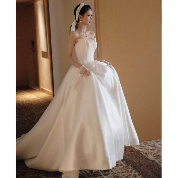 Dress hot sale pengantin simple