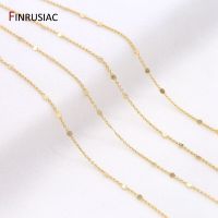 Simple Thin Chain For DIY Handmade Bracelet  Tassel Earring Necklace Jewelry Making Accessories  14K Gold-Plated Round O-Chain DIY accessories and oth