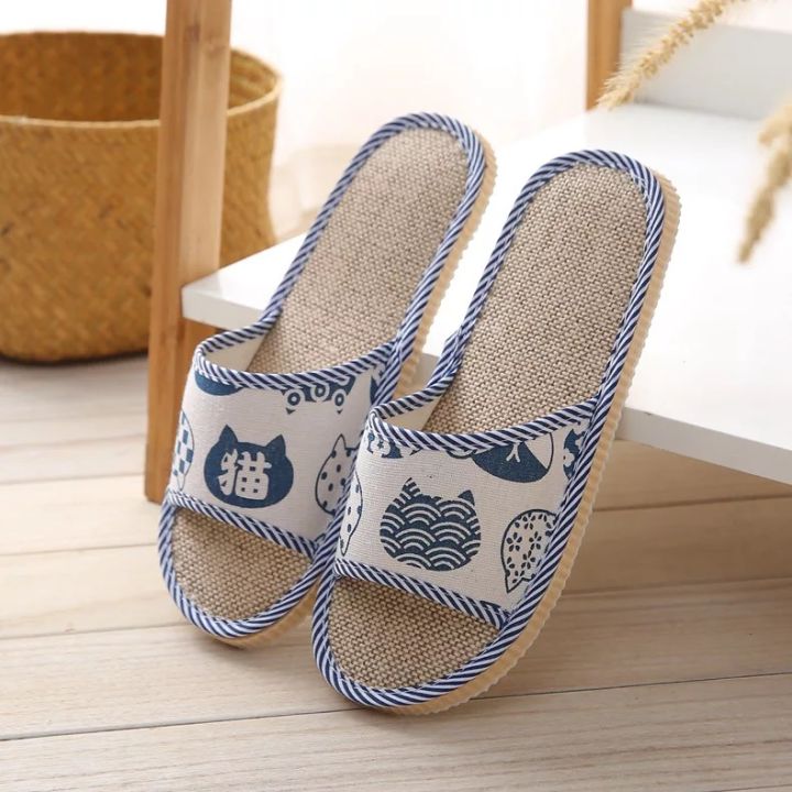 รองเท้าแตะ-รองเท้าใส่ในบ้าน-ออฟฟิศ-สไตล์ญี่ปุ่น-ลายแมว