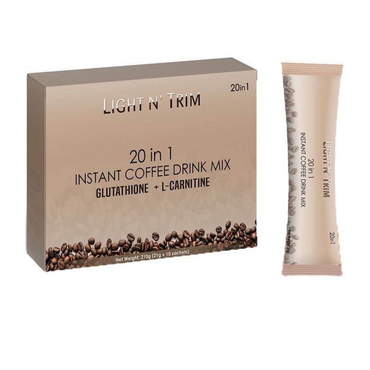 ♗Light N Trim 20 in 1 Instant Coffee Drink Mix with LCarnitine