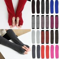 Korean Spring Autumn Cute Knitted Gloves Fingerless Half Cover Cover Fashion Finger Versatile Wrist Sleeve Wrist Z9H9