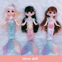 (Popular toys) 16เซนติเมตร Bjd ตุ๊กตานางเงือก13ข้อต่อที่สามารถเคลื่อนย้ายแฟชั่นเสื้อผ้าชุดแต่งงานเครื่องแต่งกายชุดสาวเจ้าหญิง DIY ขึ้นของเล่นของขวัญ