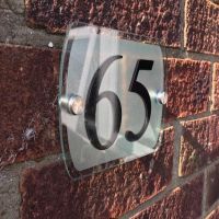 Customized Frosted House Sign Plaque Street Door Number Acrylic Name